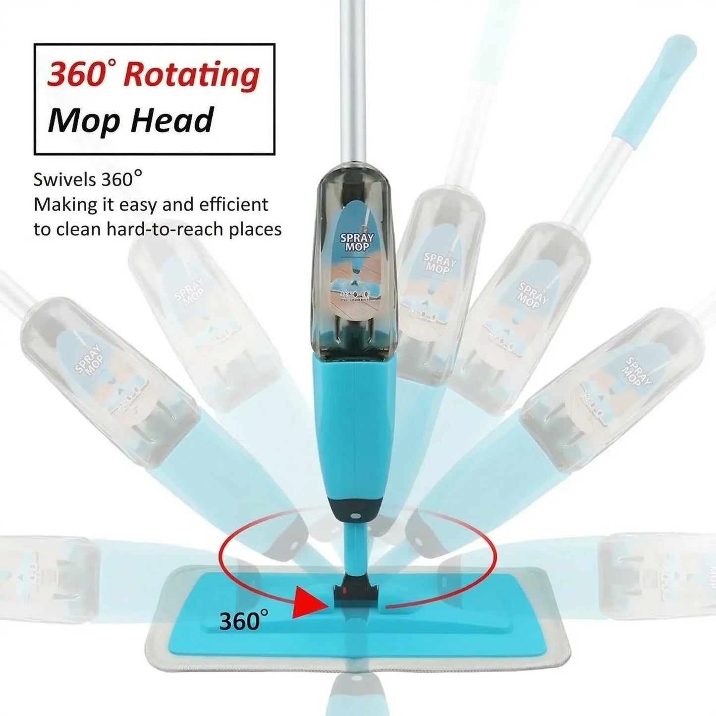 Easy Floor Cleaning with Built-in Water Spray