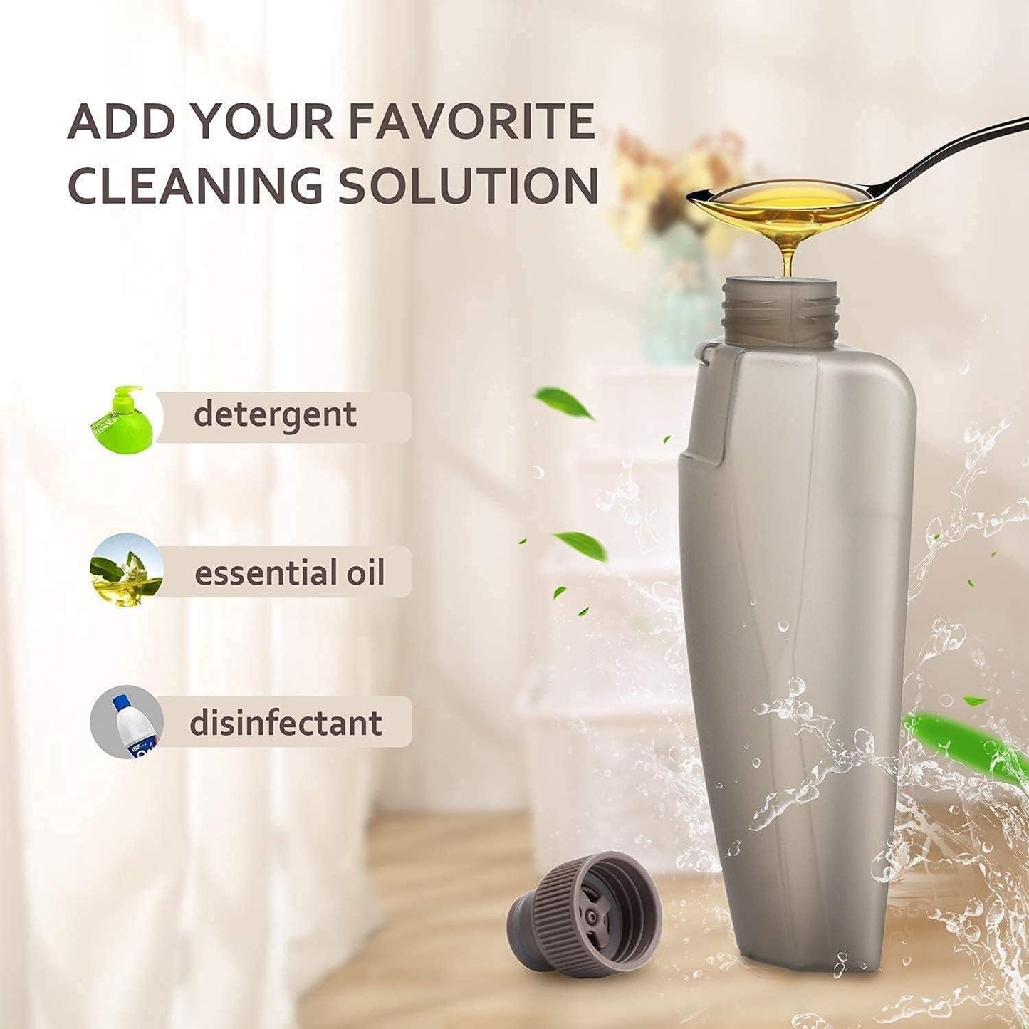 Easy Floor Cleaning with Built-in Water Spray