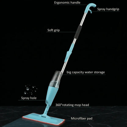 Easy Floor Cleaning with Built-in Water Spray